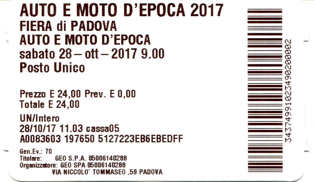 2017-10-28 bis 29 Padova Oldtimermesse